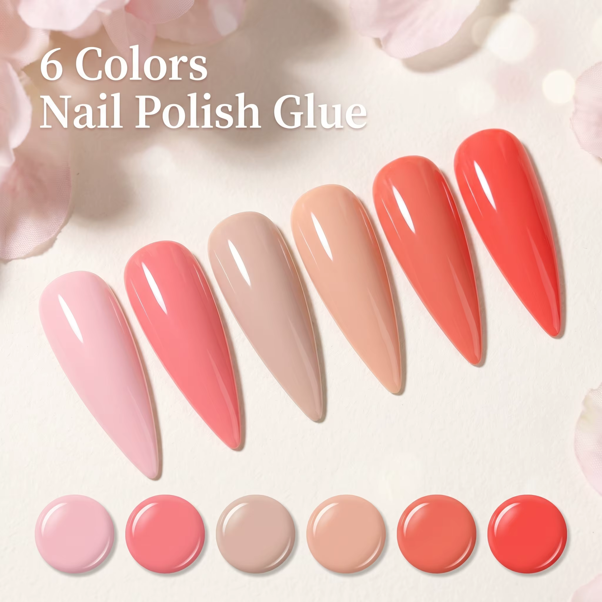 Le kit de gel pour ongles Hassleless de 6 flacons présente des couleurs hautement saturées. Chaque flacon contient 15