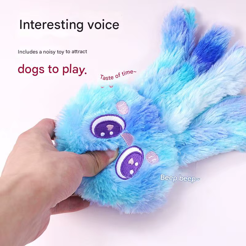 Jouet en peluche méduse colorée pour chien avec couineur, jouet à mâcher durable pour chiens de taille moyenne et grande, jeu interactif pour soulager l'ennui