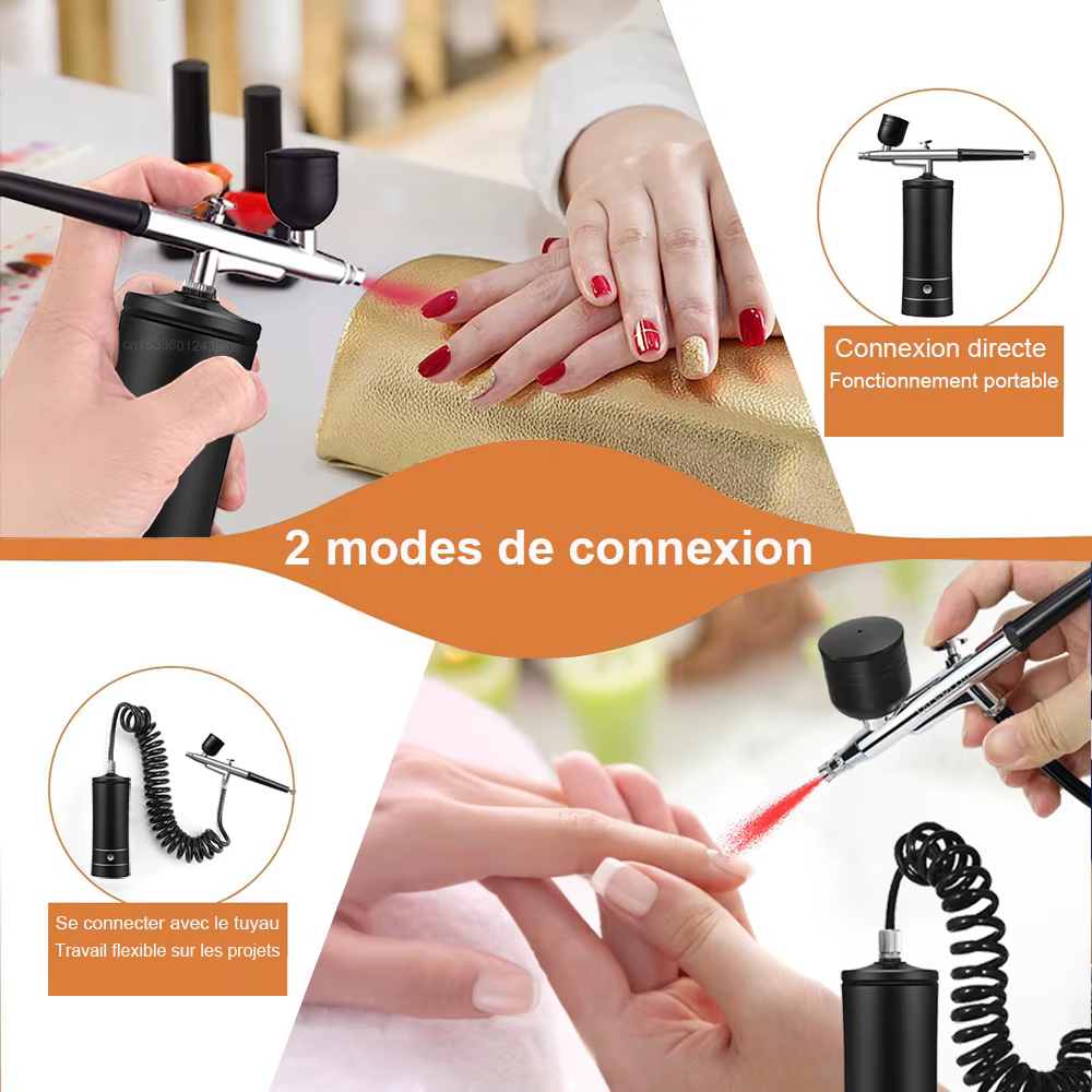 Aérographe ongles avec compresseur brosse à air Portable