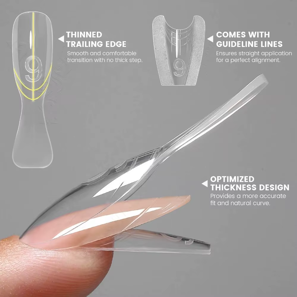 240 pièces Nouvelles formes d'ongles ovales pour sandwich