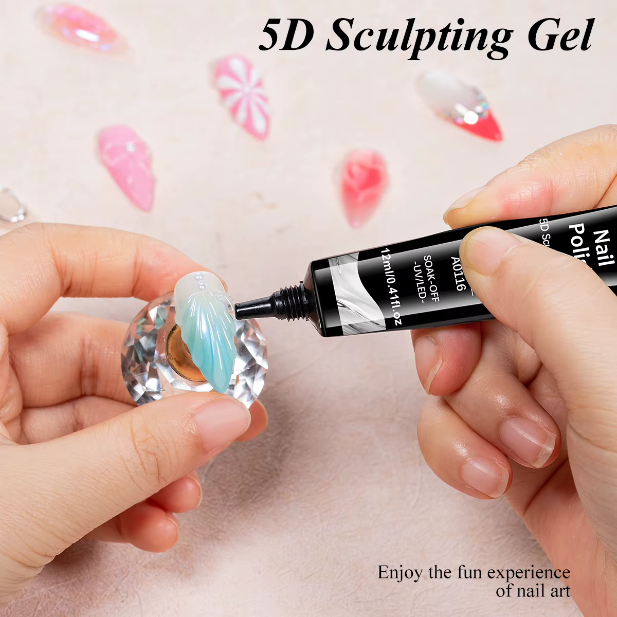 1/2/3 pièces 12ml Gel de modelage 5D pour nail art