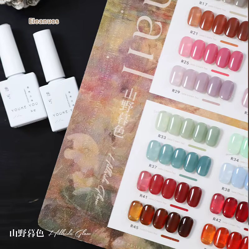 Eleanuos 48 pièces 15ml gelée Gel vernis Kit TPO gratuit Milk Shake glace thé Transparent Gel