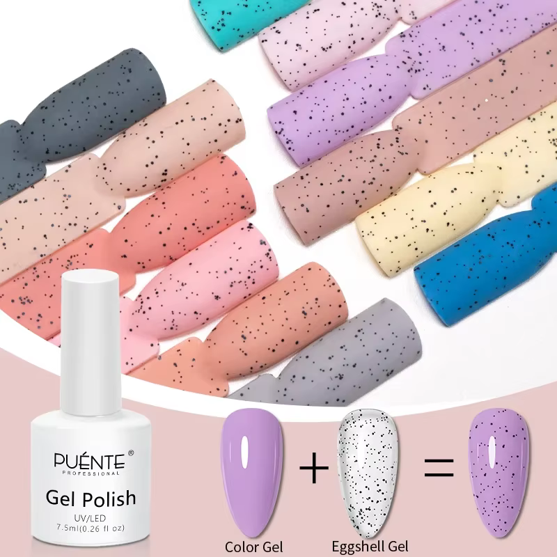 Verhéritage à ongles en gel coquille d'oeuf scintillant