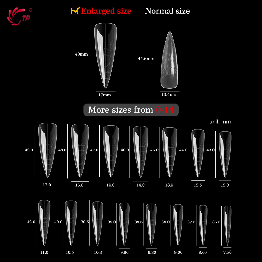 TP 75 pièces/150 pièces Stiletto double forme ongles acrylique construction rapide Gel moule couverture complète