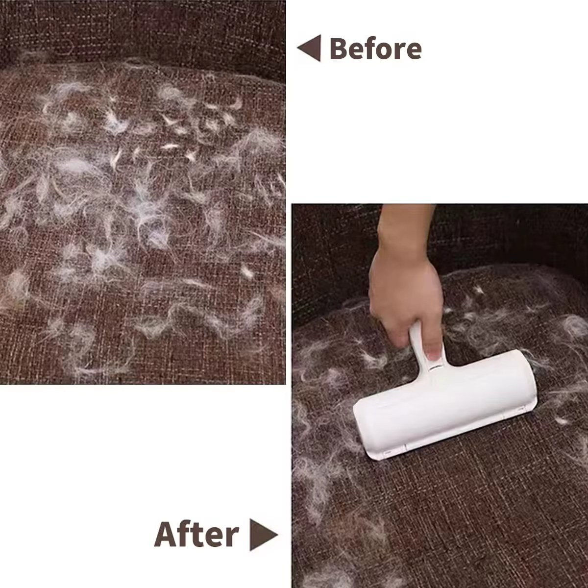 Rouleau d'épilation pour animaux de compagnie, dissolvant de fourrure pour chiens et chats avec Base autonettoyante, outil d'épilation efficace des poils d'animaux, parfait pour les meubles
