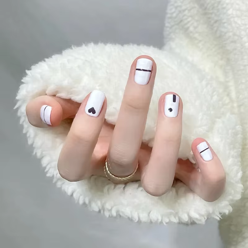 Faux ongles Vintage de noël faits à la main