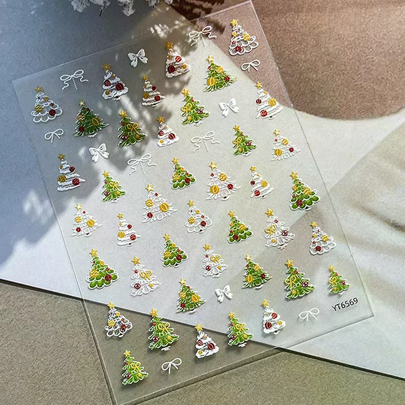 Autocollants pour ongles arbre de noël