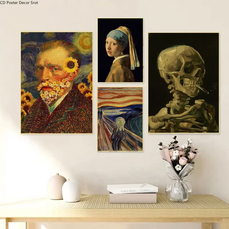 Affiche de Peinture à l'Huile Vintage en Papier Kraft, Grand Peintre, Vincent Van Gogh, Bricolage, pour Maison, Chambre, Bar, 73 Art, Décoration Murale, Cadeau