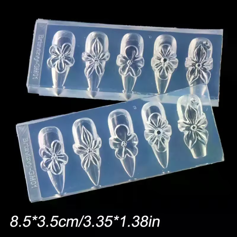 Moule en silicone 3D pour ongles