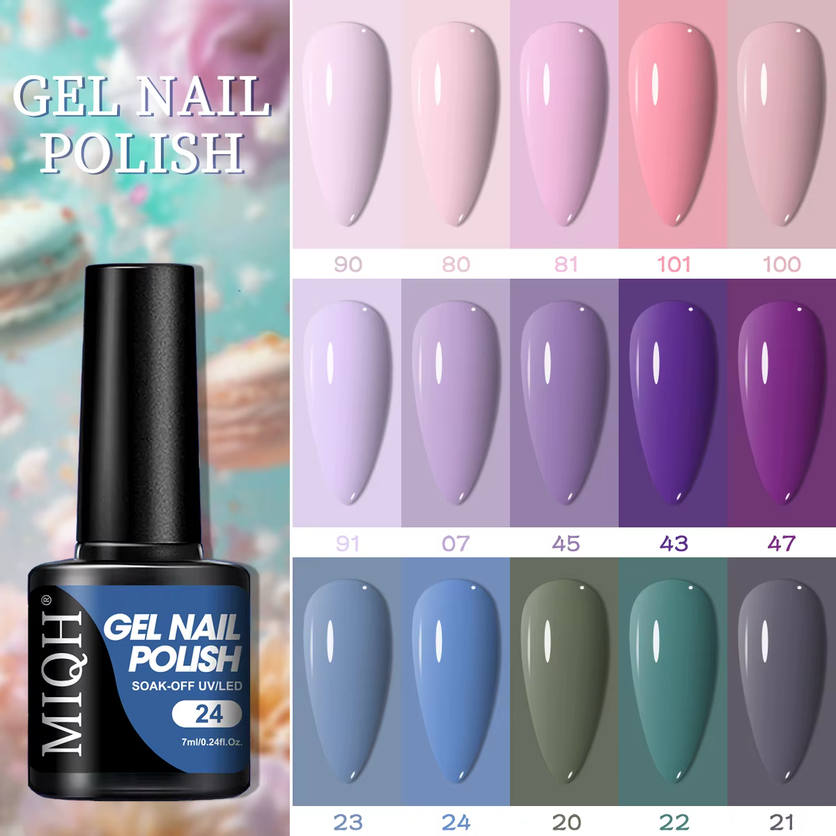 Ensemble de vernis à ongles Gel UV LED 8 couleurs-haute pénétration