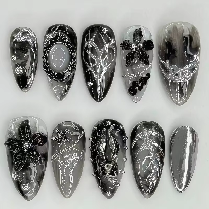 Nouveauté 2026 : 24 faux ongles minimalistes en forme d'amande à la française