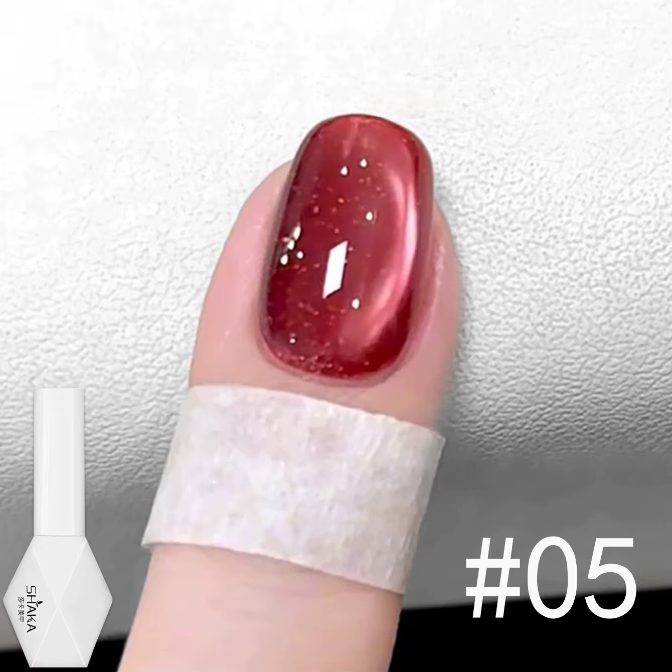 1-6 pièces SHAKA automne ongles glace Transparent rose bleu rouge perle de verre oeil de chat Gel vernis à ongles 2025 blanchiment populaire Salon de manucure