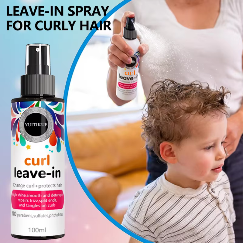 Après-shampooing Leave-in Curl, restaure les boucles et protège les cheveux, haute brillance, lisse et facile à peigner, répare les frisottis dans les boucles.