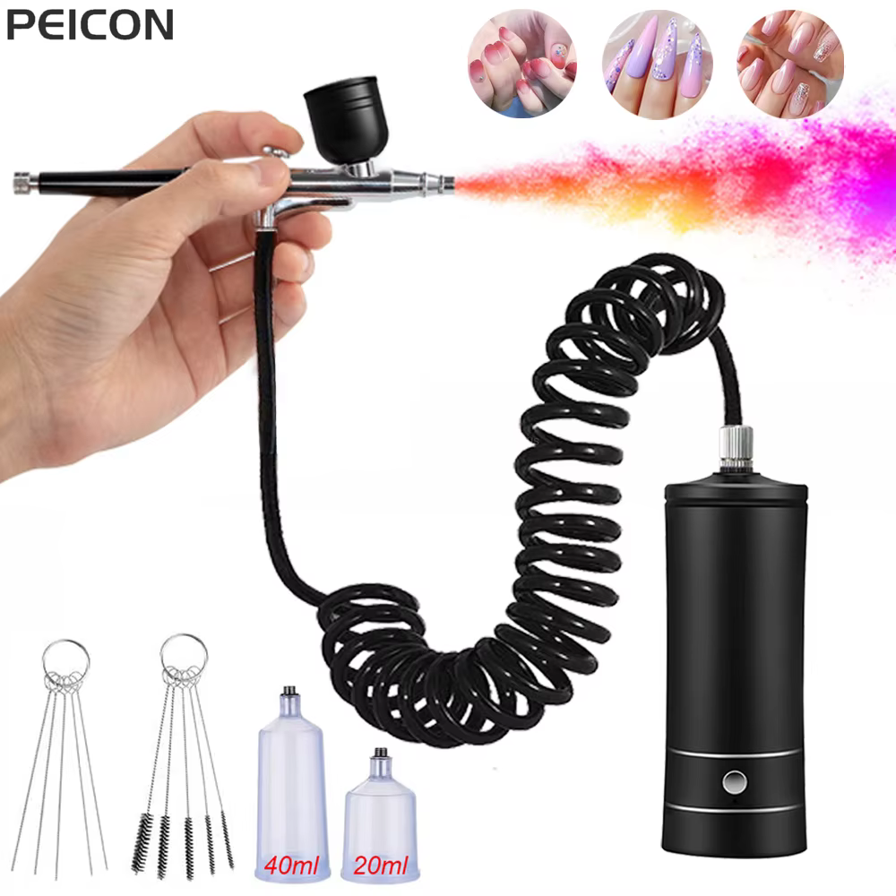 Aérographe ongles avec compresseur brosse à air Portable