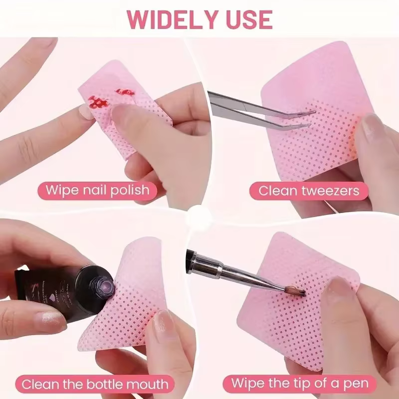 20-600 pièces lingettes à ongles non pelucheuses Gel tissus de nettoyage tampons dissolvant de vernis
