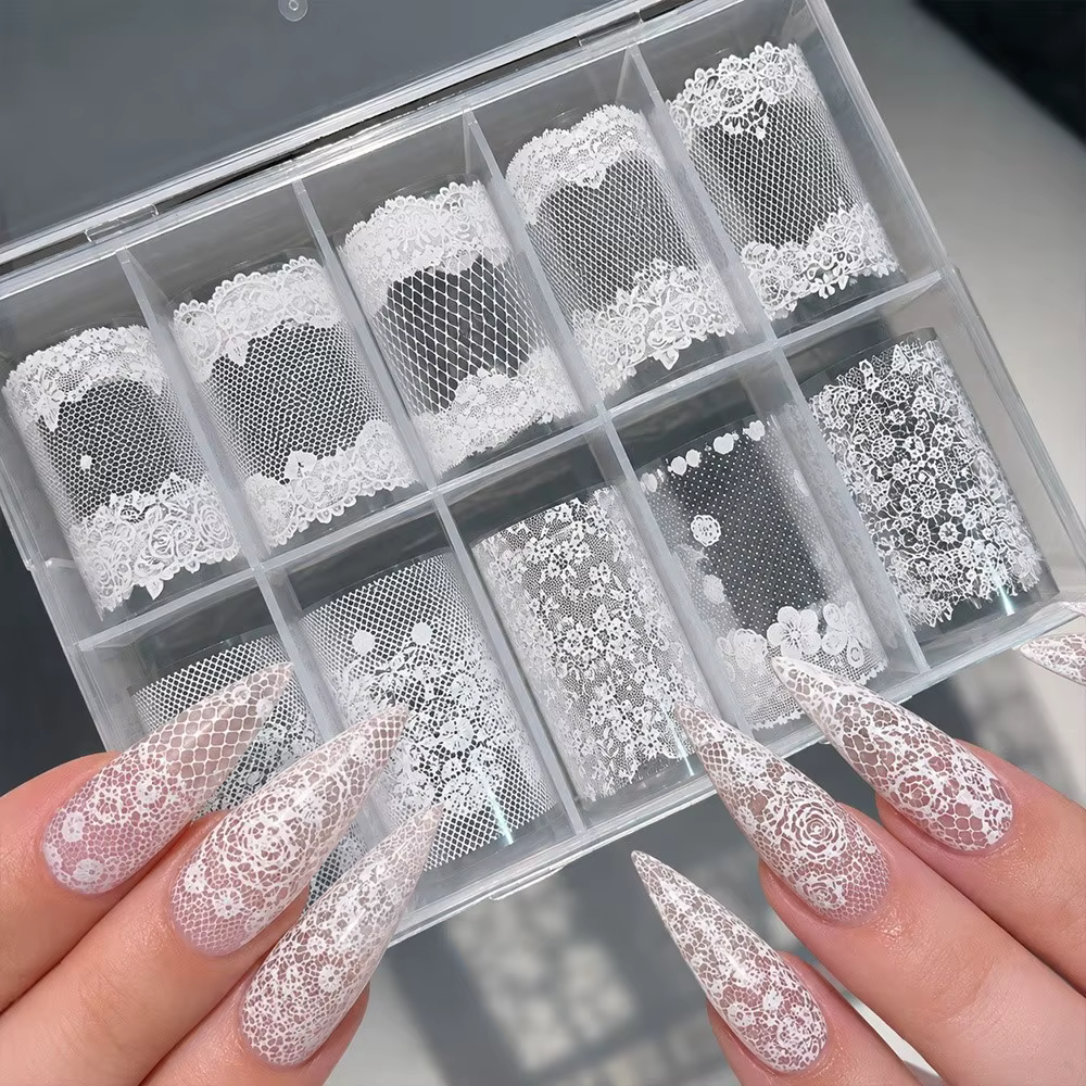 Autocollants pour ongles en dentelle