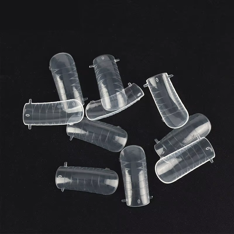 60/120 pièces/boîte ongles doubles formes réutilisables
