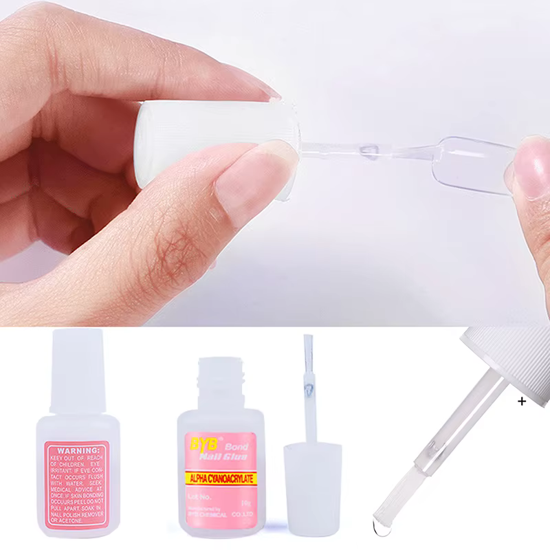 Colle à ongles 10g avec pinceau applicateur pour faux ongles
