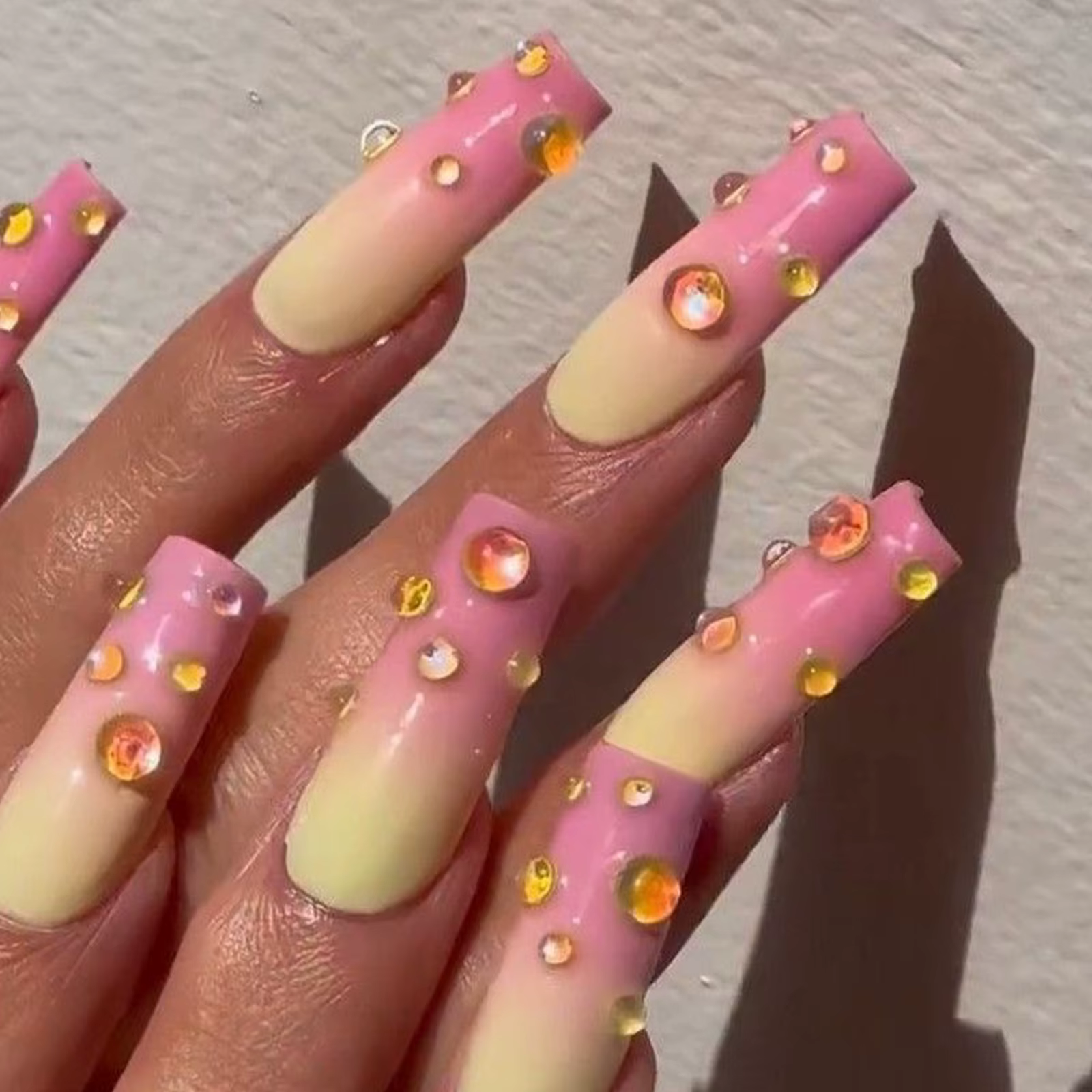 12 grilles de perles à ongles sirène 3D