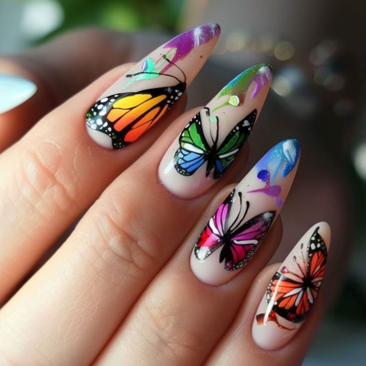 Faux ongles moyens pour femmes et filles