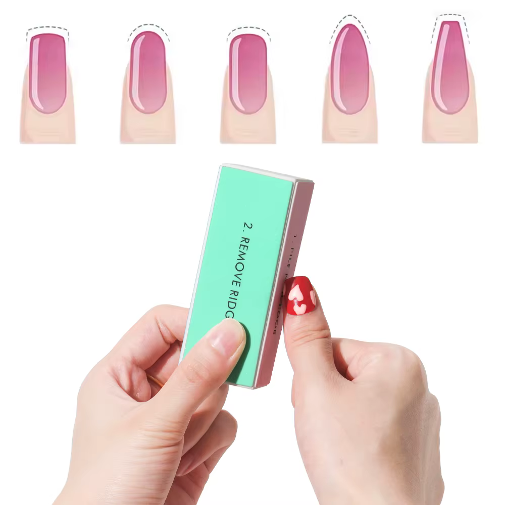 Bloc de polissage pour ongles rose