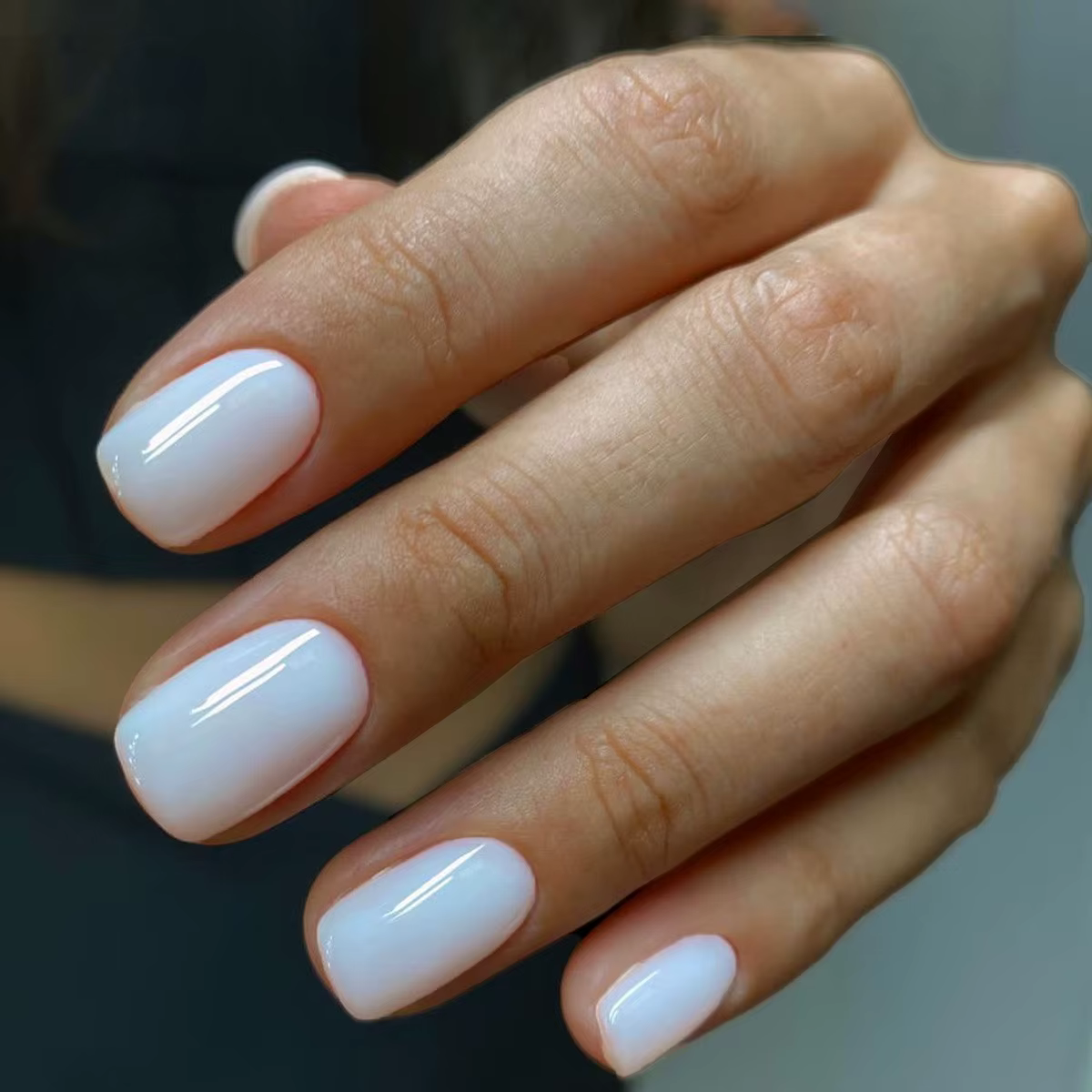 24 pièces/ensemble faux ongles portables pour filles femmes amovible couleur unie