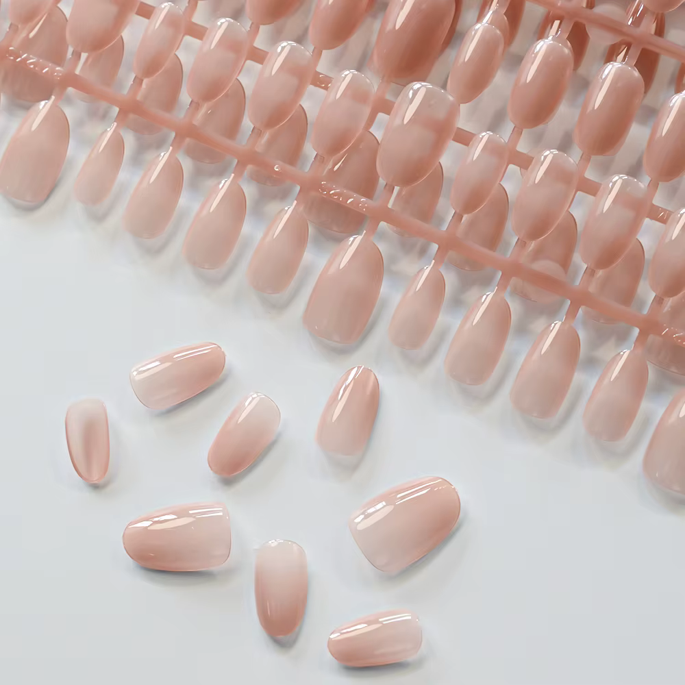150 pièces M/S/XS glace nue courte ovale faux ongles français brillant mat Simple presse