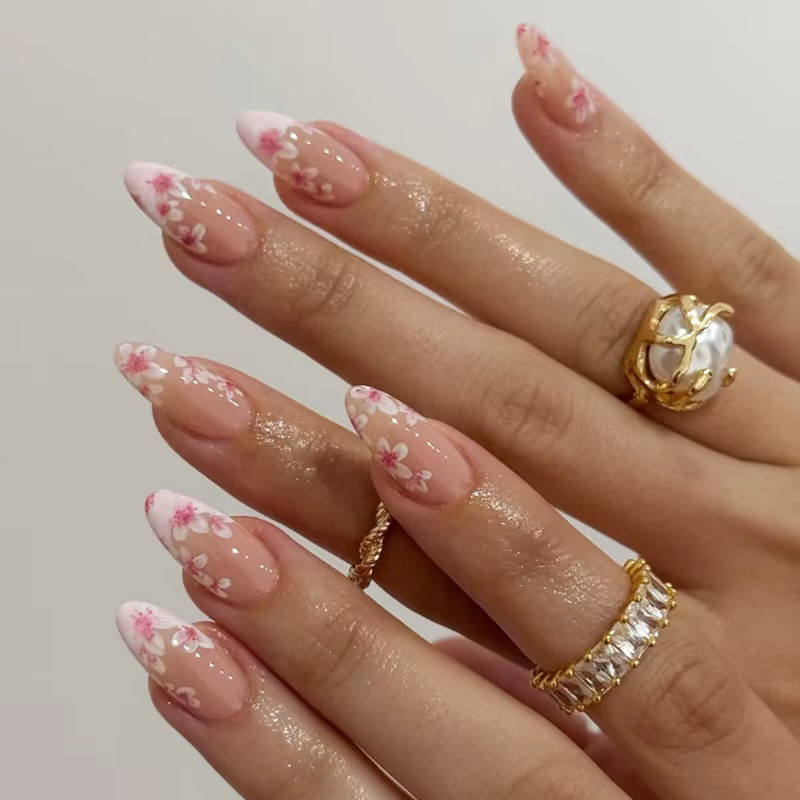 24 pièces doux Cool français faux ongles patchs Vintage Y2k
