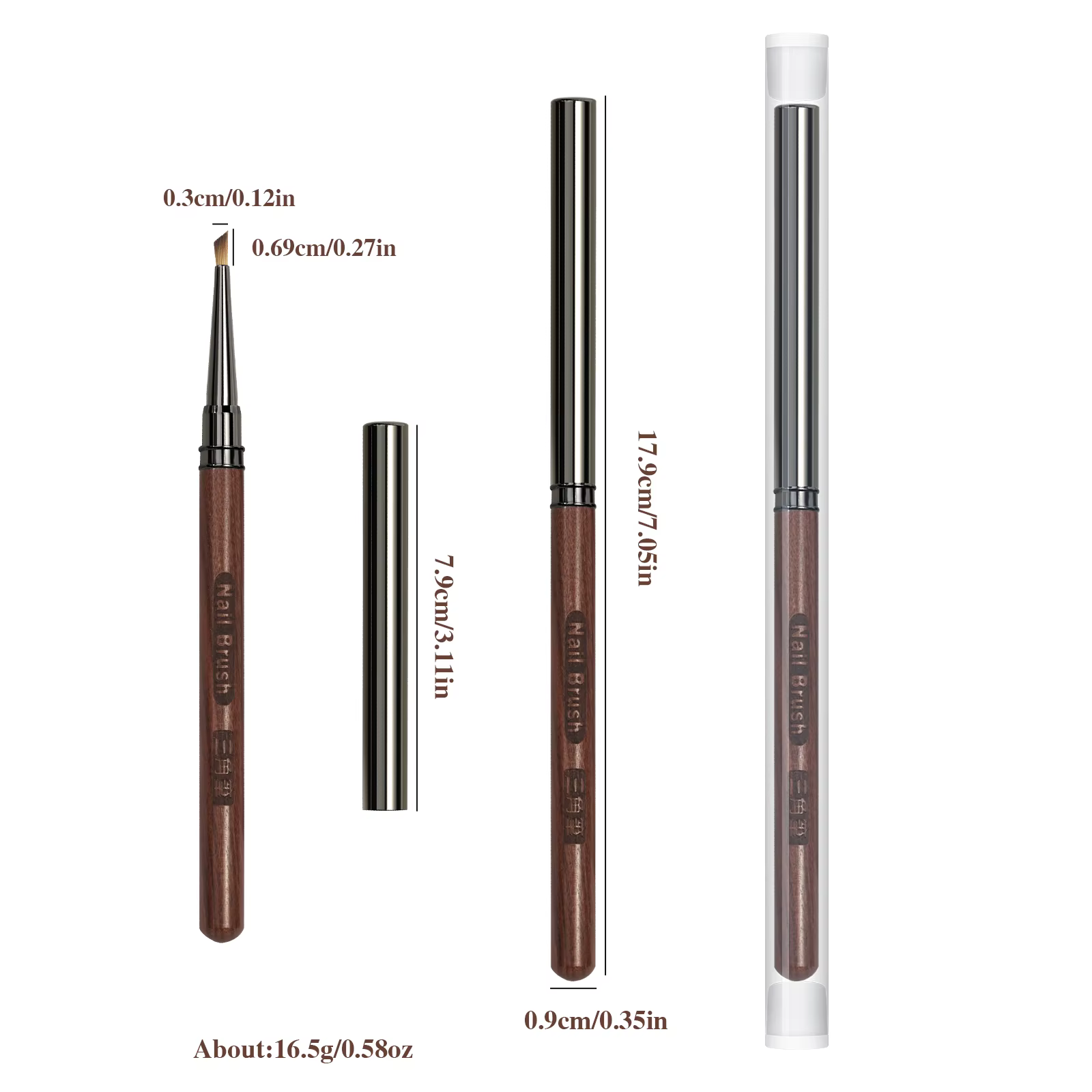 Pinceau de peinture triangulaire pour ongles