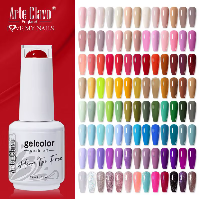 Arte Clavo 116 couleurs Gel vernis à ongles 15ml Gel coloré Semi Permanent tremper Gel UV Nail Art bricolage Design