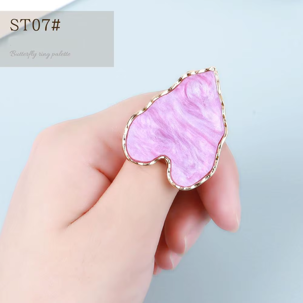 Rim Agate Finger Ring Painting Palette