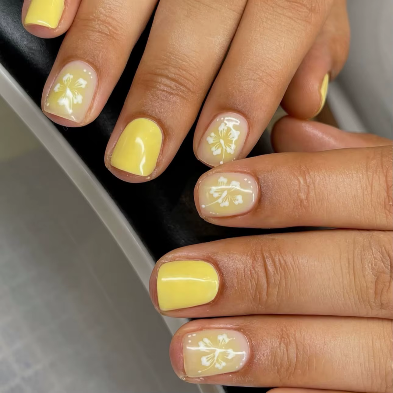 24 pièces fée fleur blanche faux ongles rose pointe française presse