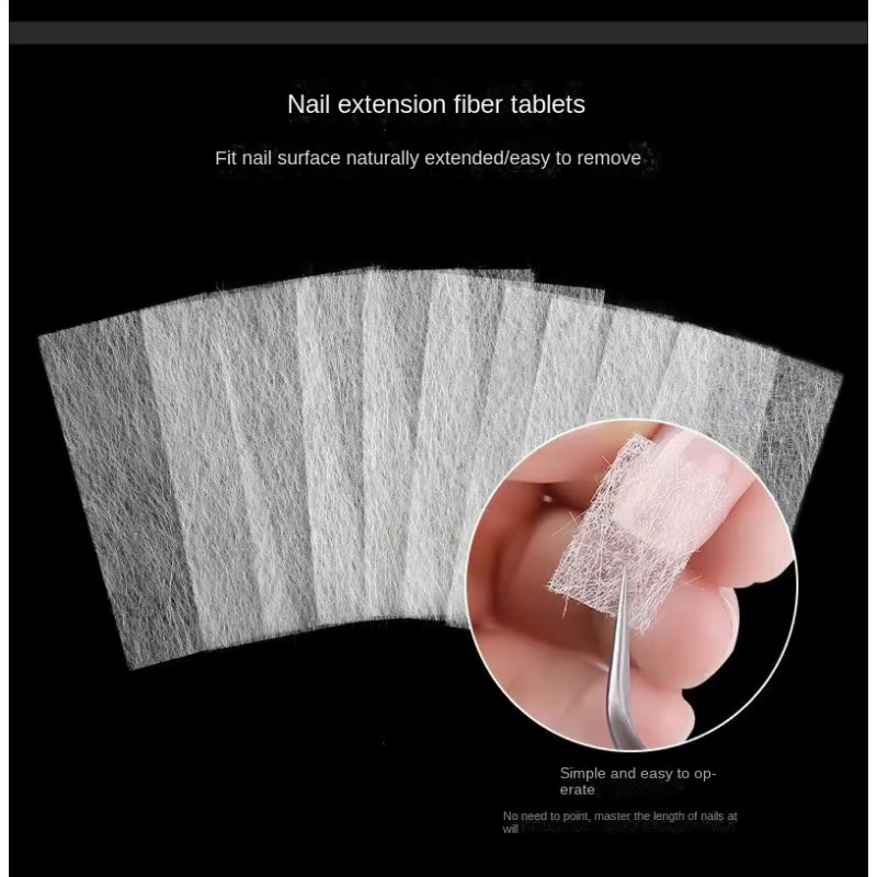 Extension d'ongles en soie et fibre de verre