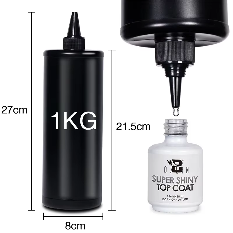 BOZLIN 250ml/500ml/1KG Super Brillant Top Coat Couleur Base Gel UV Mat Top