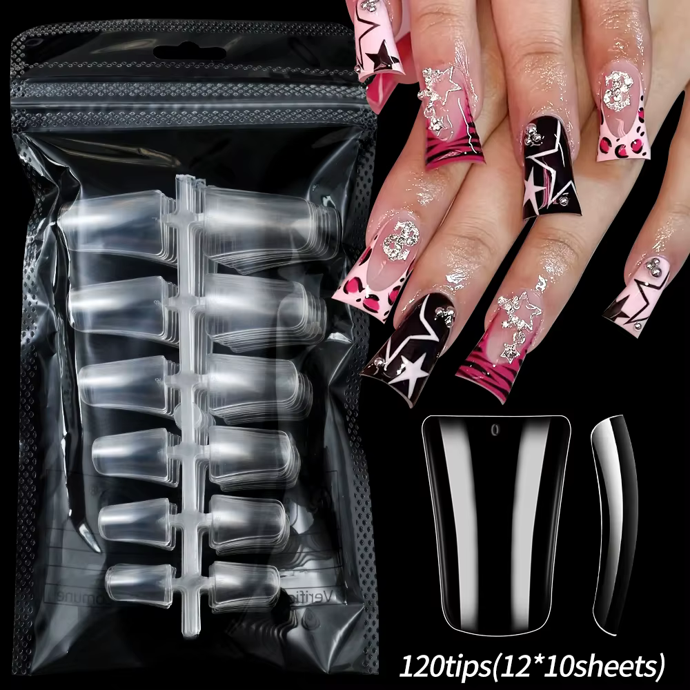 120 pièces 12 tailles pieds de canard Style faux ongles pointes d'ongles