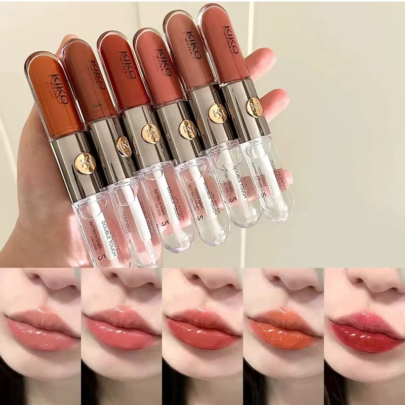 KIKO 3D Liquid Lip Glaze Transparent Lip Gloss Mirror Lipstick Nourishing Glossy Full Lips Not Fading Milk Tea Bean Paste Makeup