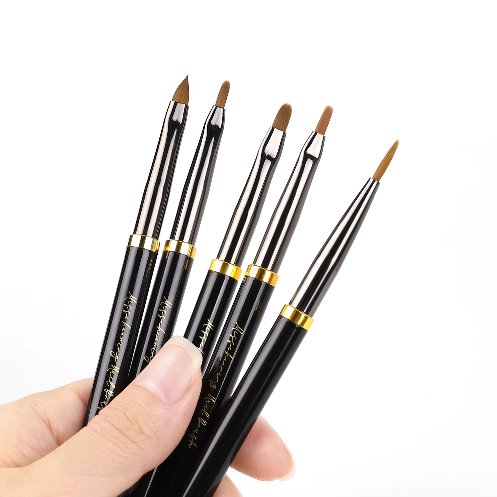 Brosse à ongles noire, brosse à Gel pour manucure