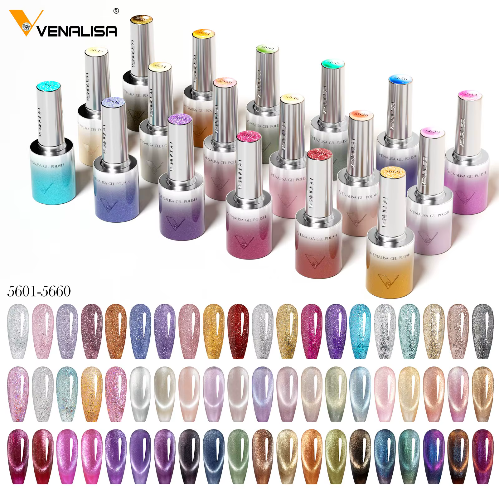 Venalisa 10ml Hema & TPO gratuit Ultra effet oeil de chat vernis à ongles tremper UV LED longue tenue étincelle Bling