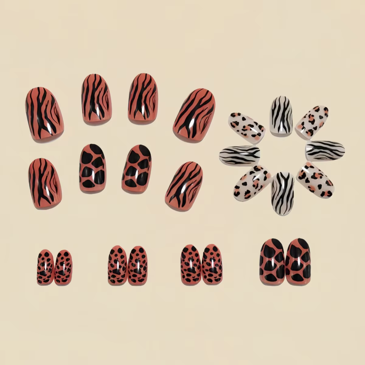 Faux ongles courts, mi-longs
