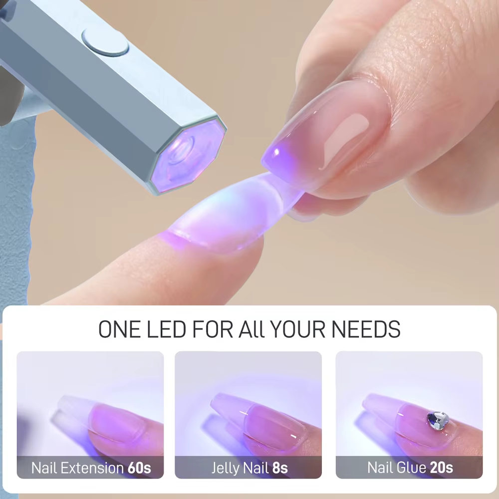 Lampe à LED UV réglable LULAA, rechargeable, portable, pour le séchage du gel, mini-séchoir à ongles, pour salon et manucure DIY