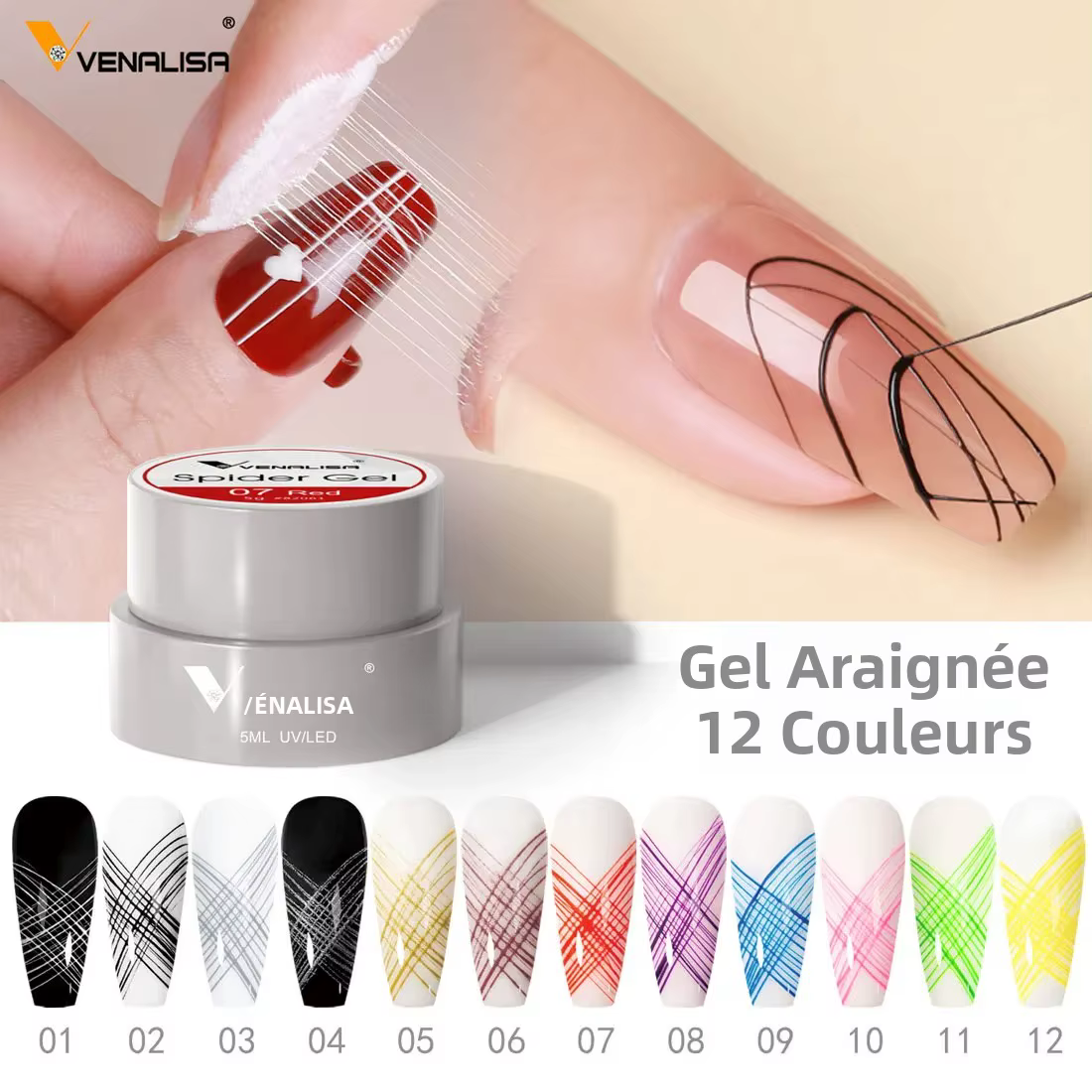 Venalisa 8ml Gel UV LED pour Nail Art