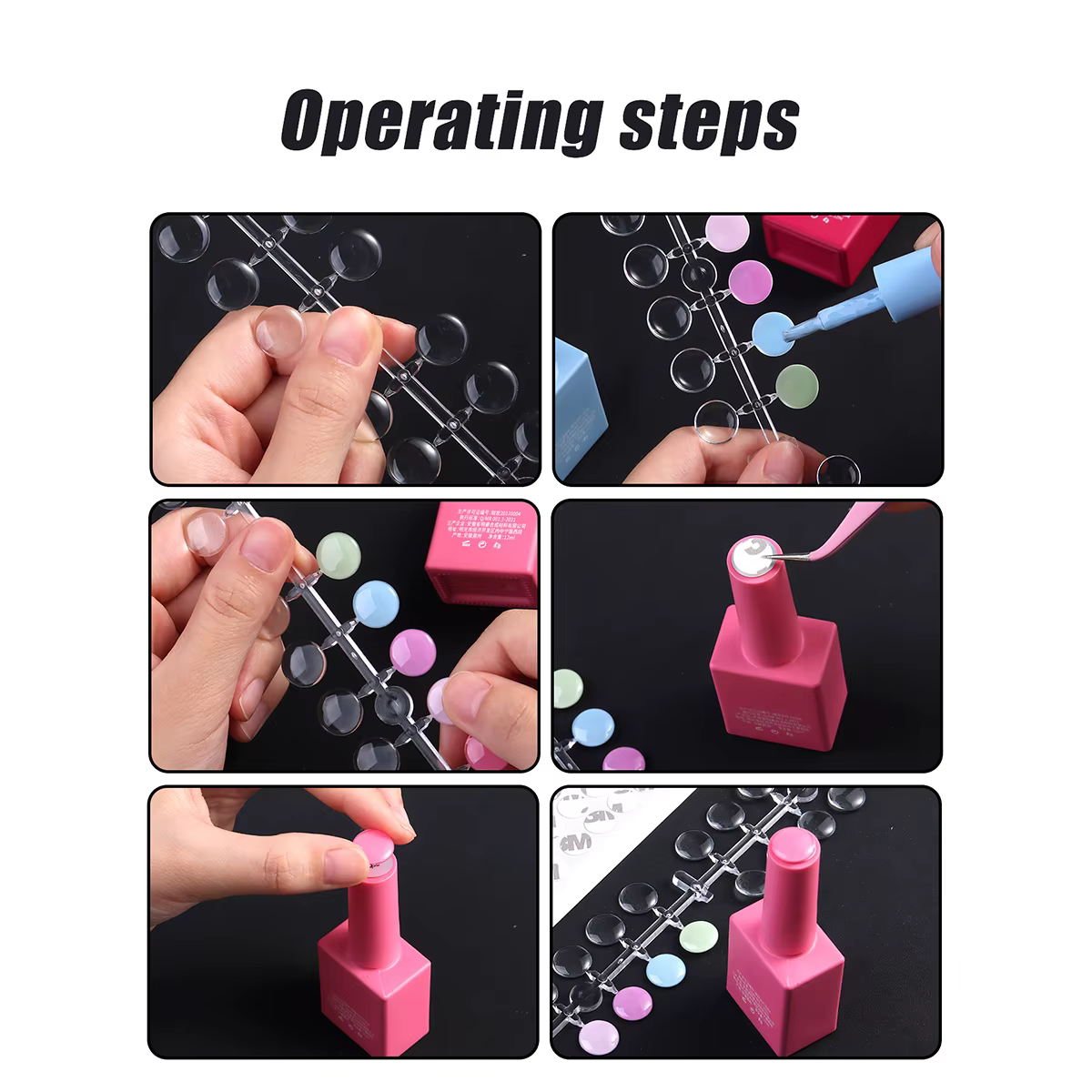 Nuancier rond pour vernis à ongles