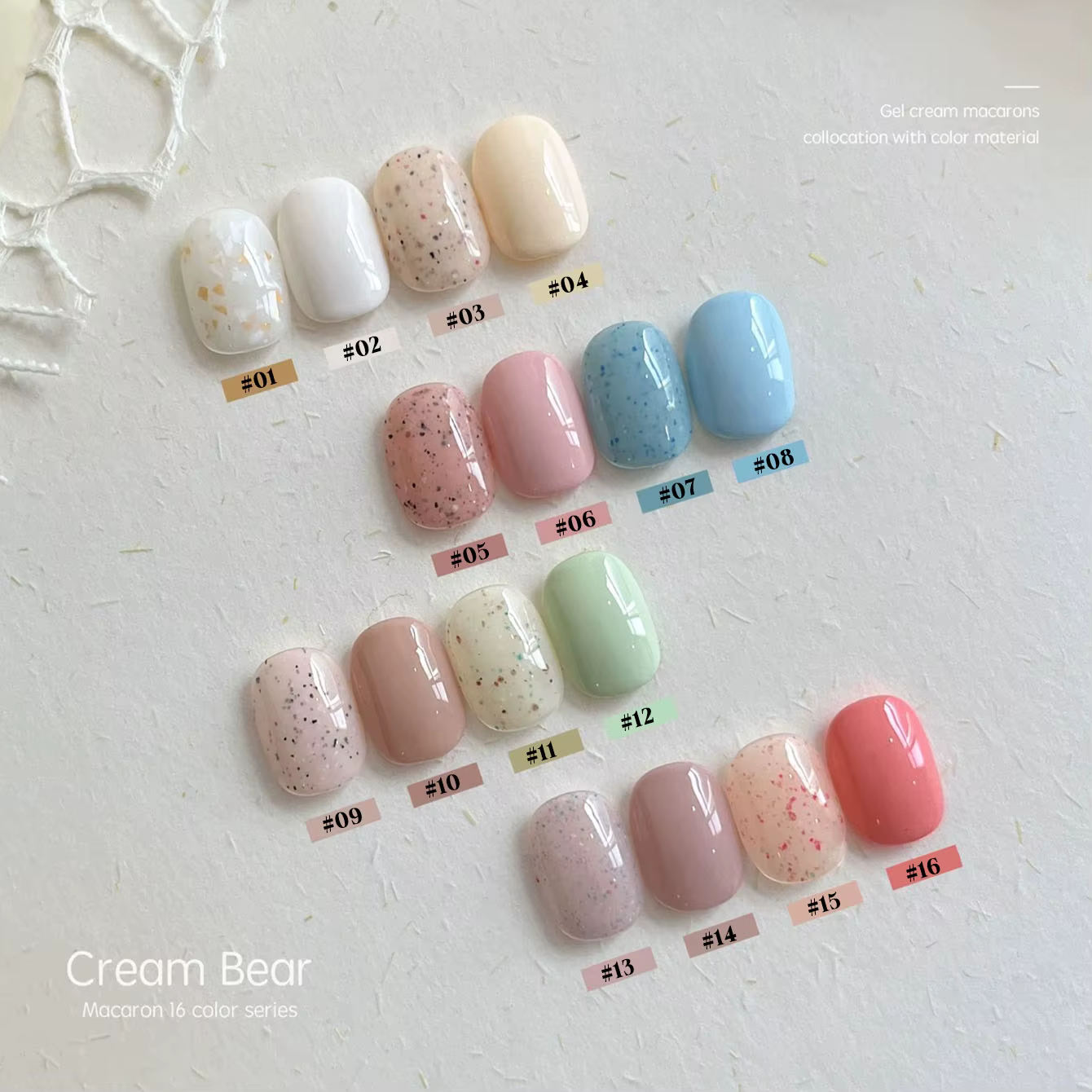 MIANEL 12ML 1PCS Vernis à ongles gel crème motif ours mignon pour l'été