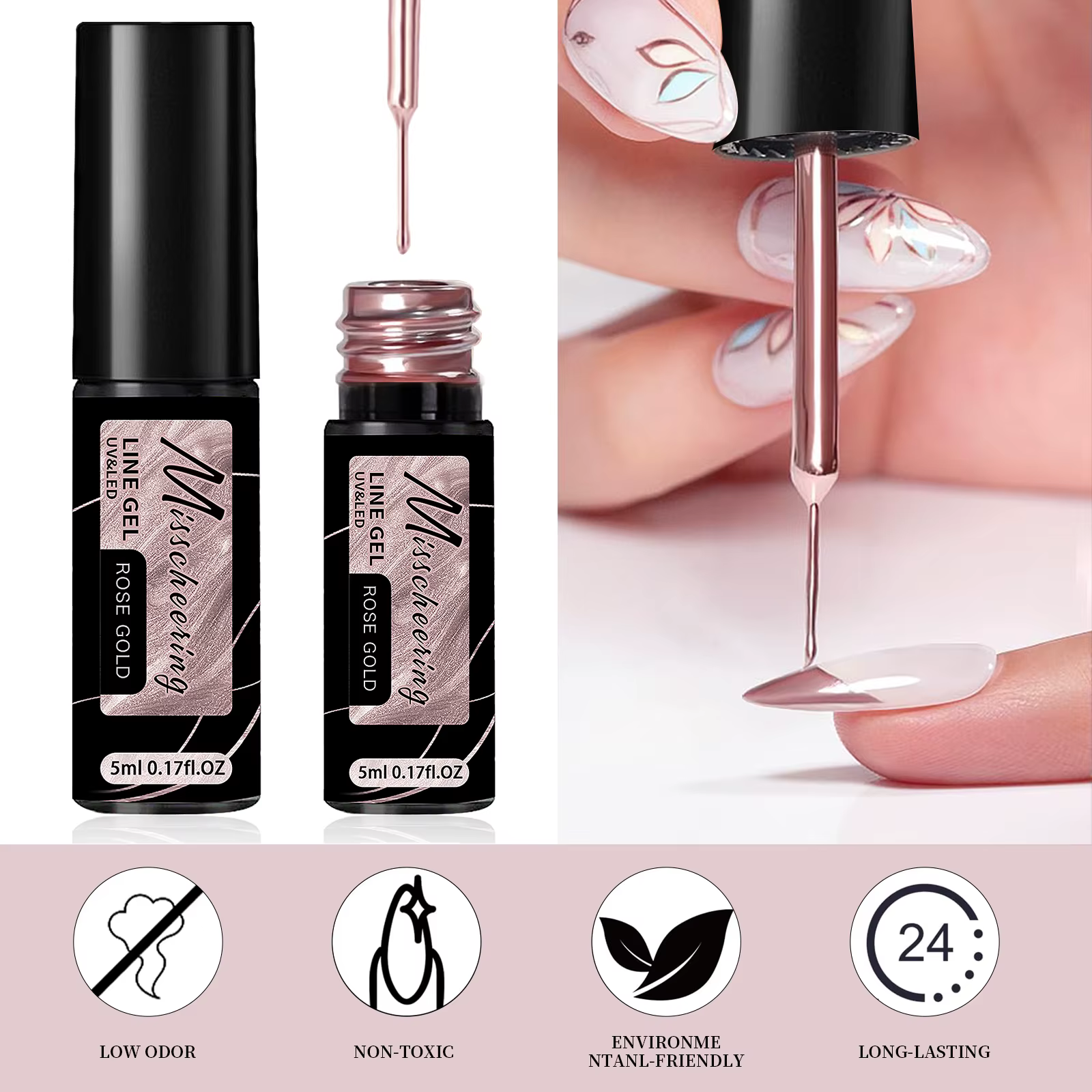 Vernis à ongles Gel à revêtement métallique or argent, effet métallique miroir chromé, Super lumineux, UV LED française, Semi-Permanent