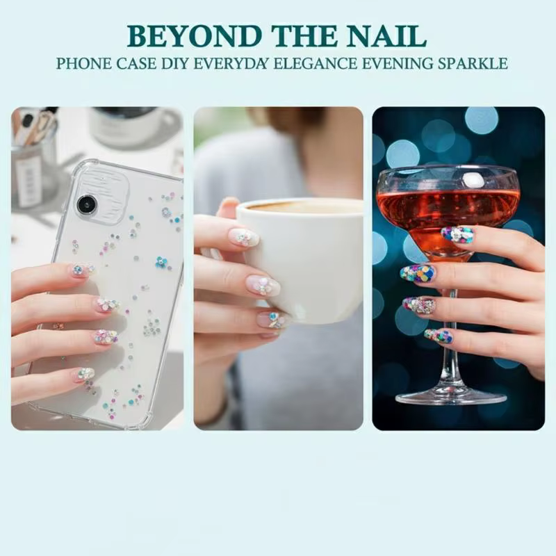 12 Grilles de mini-paillettes pour nail art