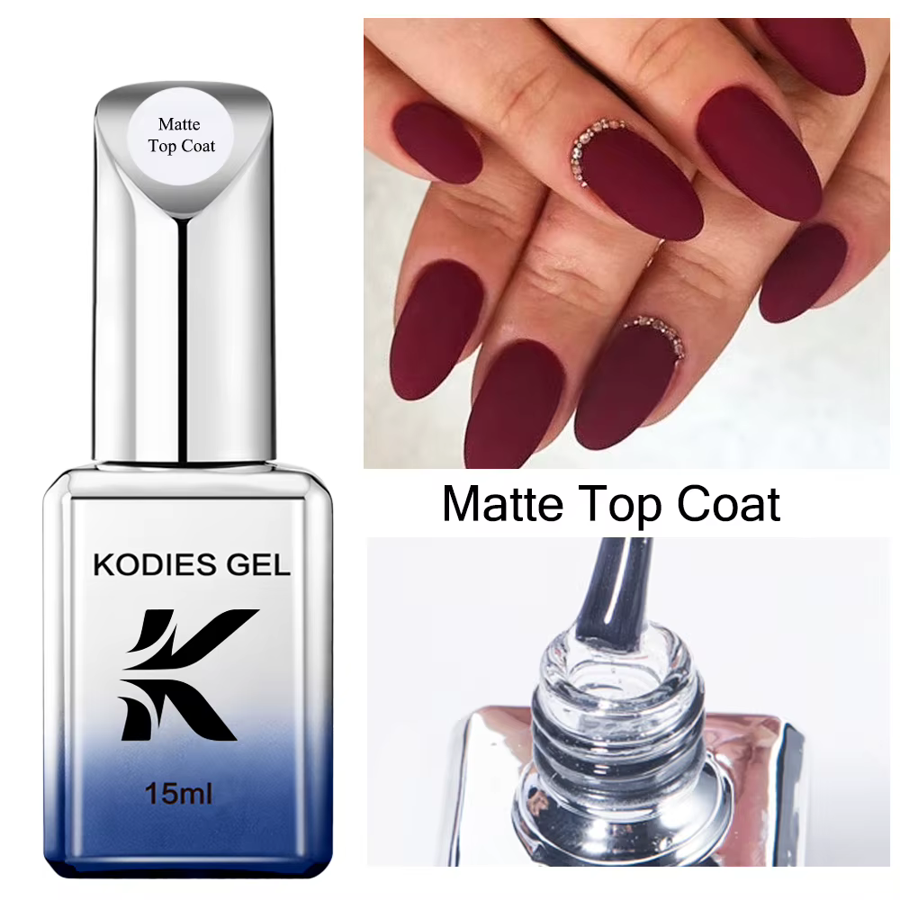 KODIES GEL mat couche de finition UV Gel vernis à ongles 15ML fort velours mat Gel