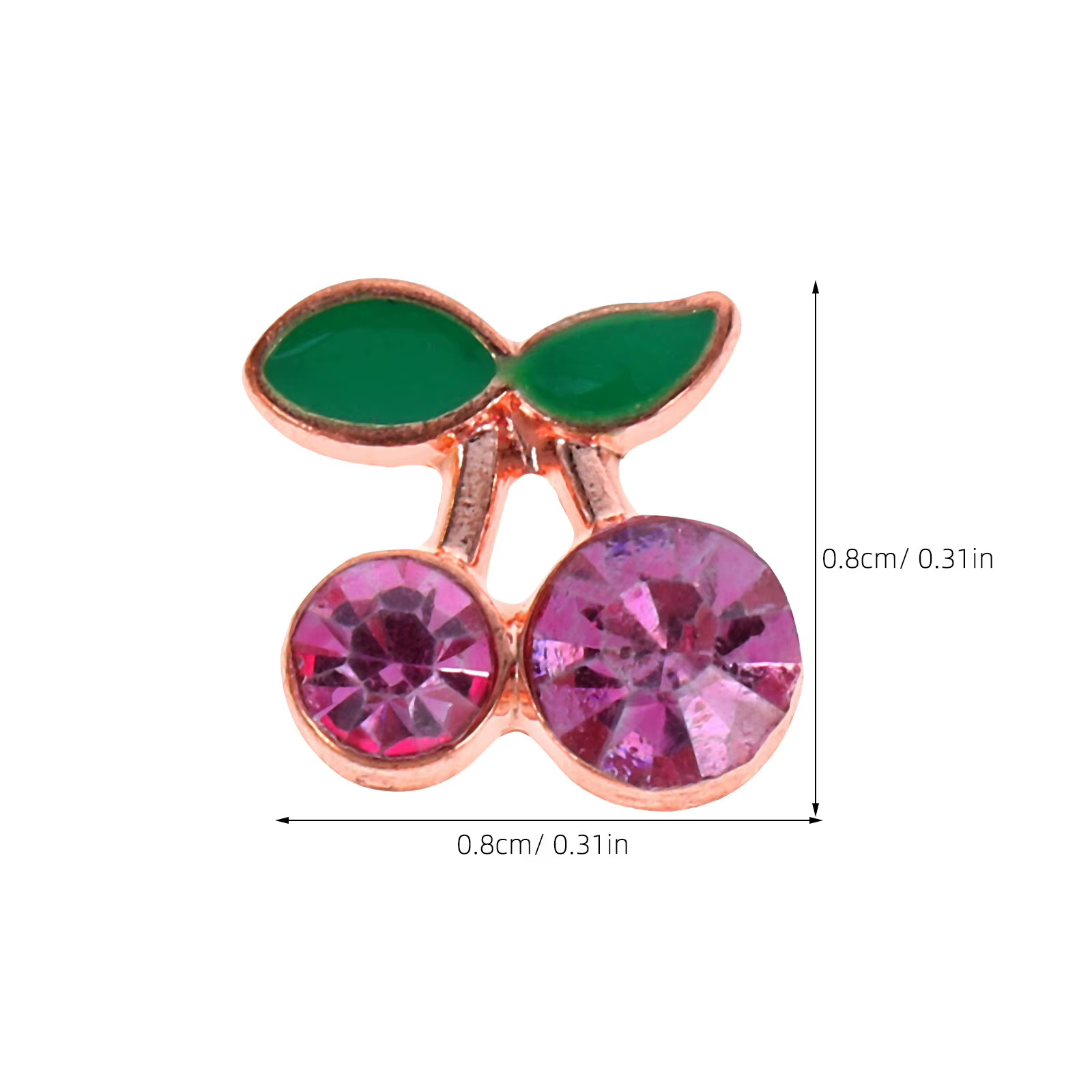Breloques pour ongles en forme de cerise