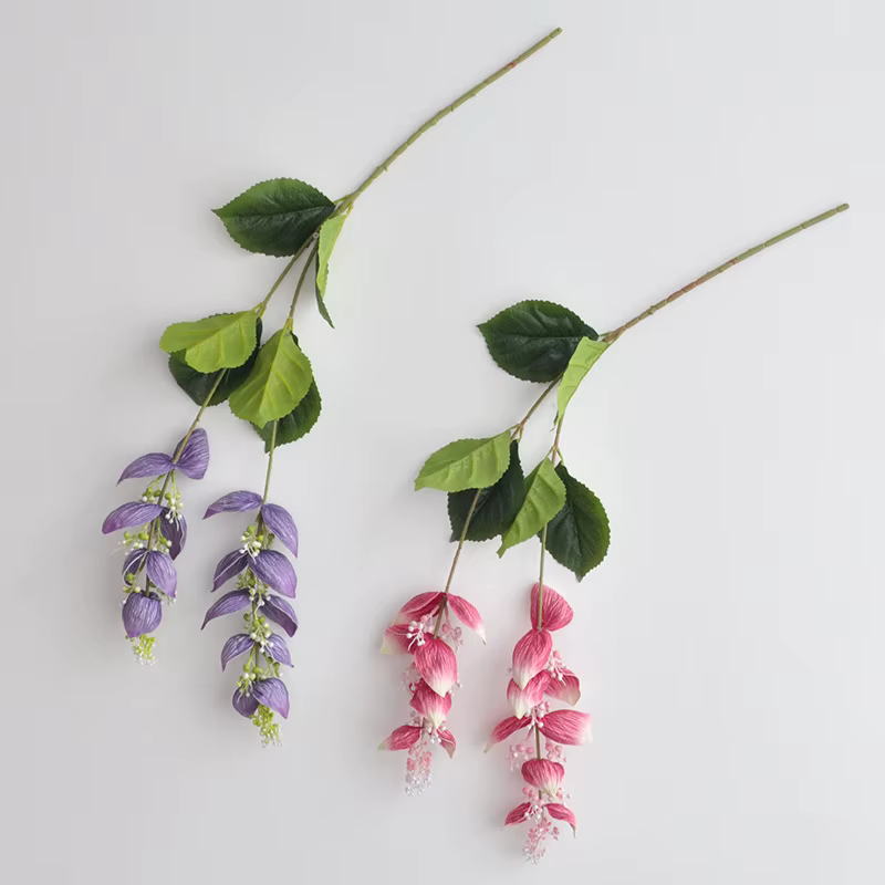 Décoration de plafond de mariage, 2 pièces, fausses fleurs Medinilla suspendues, fleurs artificielles pour vitrine, décoration esthétique de la maison, du jardin et de la chambre