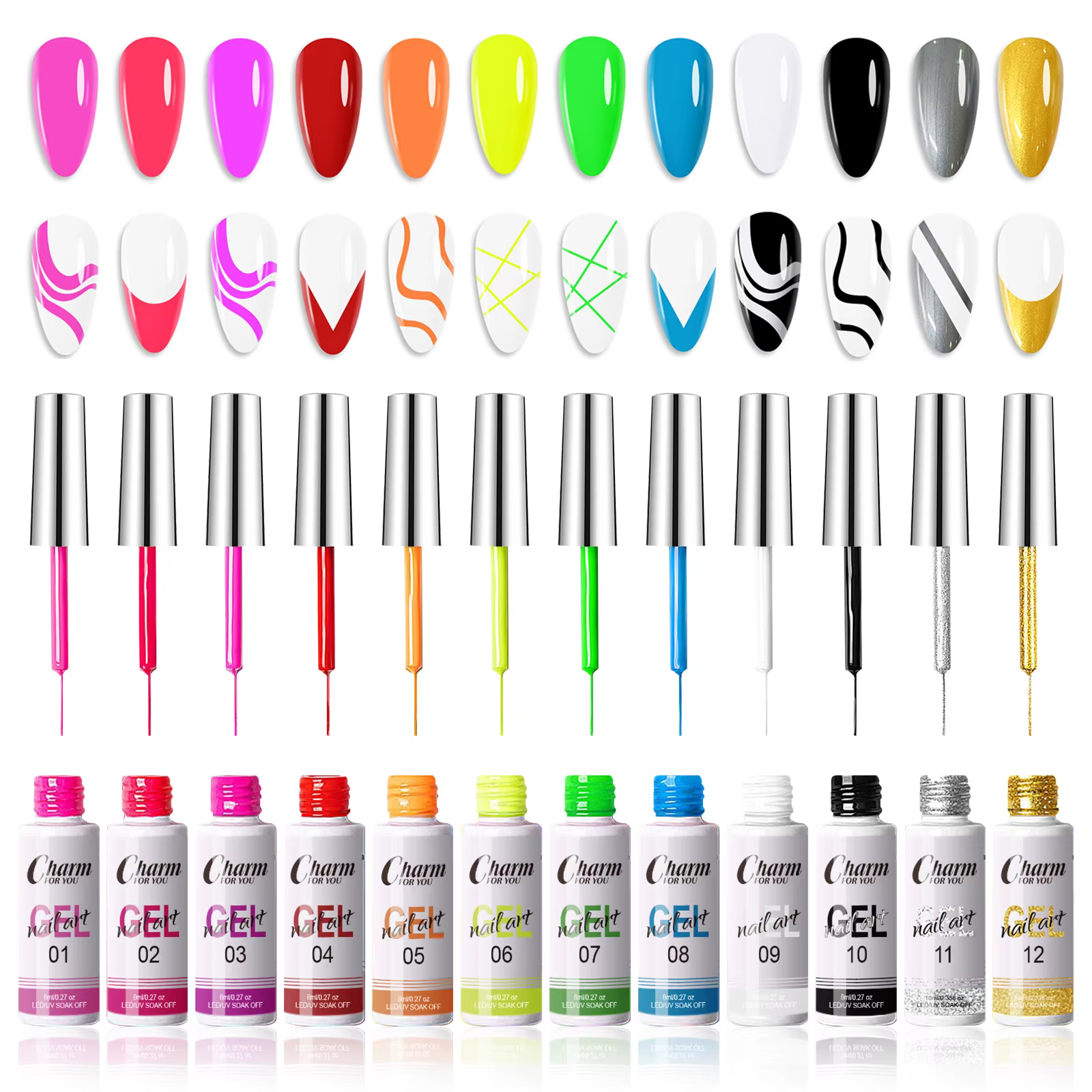 Gel de revêtement d'art d'ongle