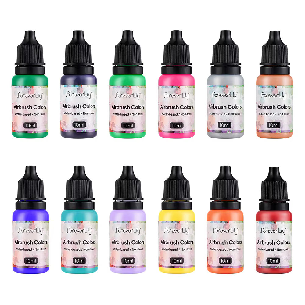 12 couleurs/ensemble 10ML encre à ongles mat noir perle blanc vernis